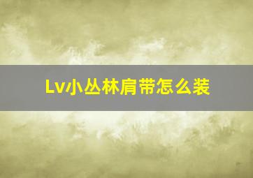 Lv小丛林肩带怎么装