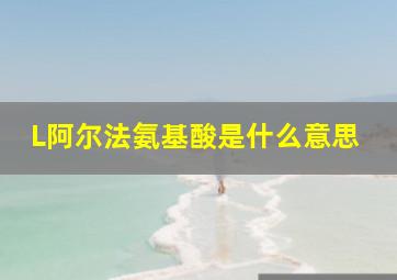 L阿尔法氨基酸是什么意思