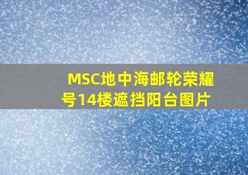 MSC地中海邮轮荣耀号14楼遮挡阳台图片