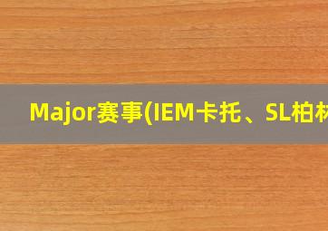 Major赛事(IEM卡托、SL柏林)