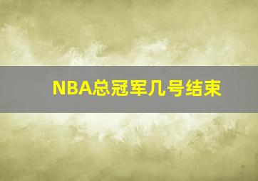 NBA总冠军几号结束