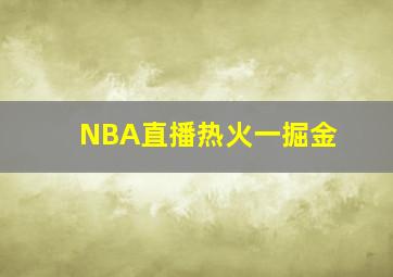 NBA直播热火一掘金