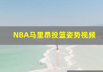 NBA马里昂投篮姿势视频