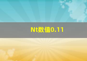 Nt数值0.11