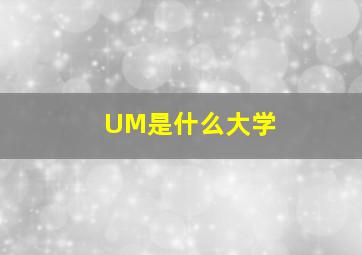 UM是什么大学