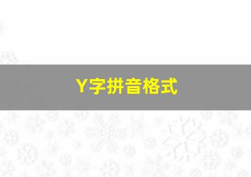 Y字拼音格式