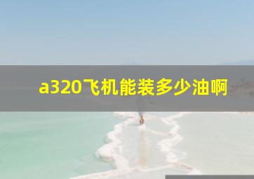 a320飞机能装多少油啊