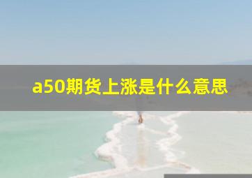 a50期货上涨是什么意思