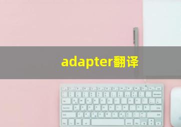 adapter翻译