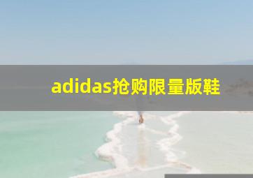 adidas抢购限量版鞋