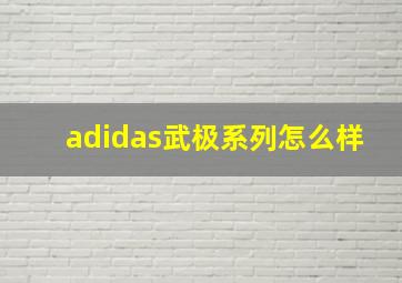 adidas武极系列怎么样