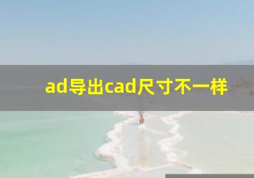 ad导出cad尺寸不一样