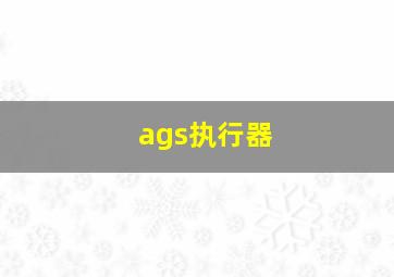 ags执行器