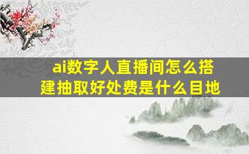 ai数字人直播间怎么搭建抽取好处费是什么目地