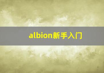 albion新手入门