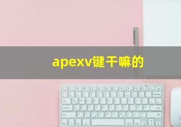 apexv键干嘛的