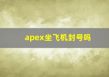 apex坐飞机封号吗