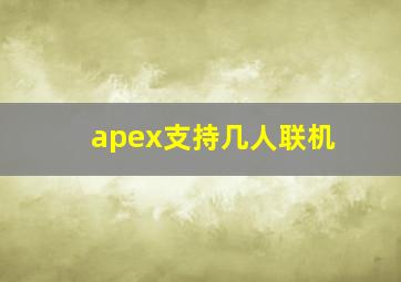 apex支持几人联机