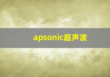 apsonic超声波