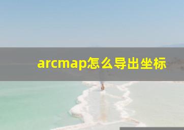 arcmap怎么导出坐标