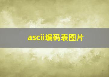 ascii编码表图片