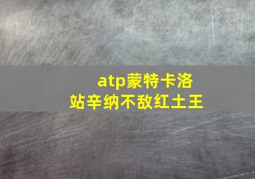 atp蒙特卡洛站辛纳不敌红土王