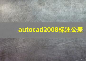 autocad2008标注公差