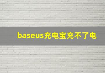 baseus充电宝充不了电