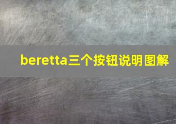 beretta三个按钮说明图解