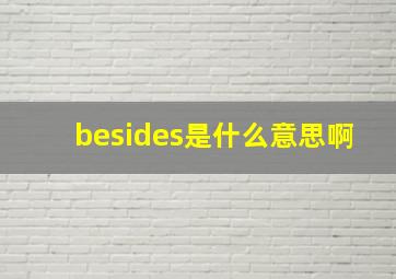 besides是什么意思啊