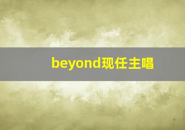 beyond现任主唱