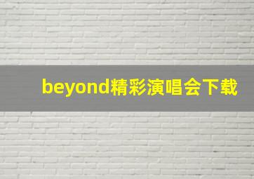 beyond精彩演唱会下载