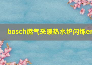 bosch燃气采暖热水炉闪烁er