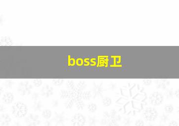 boss厨卫