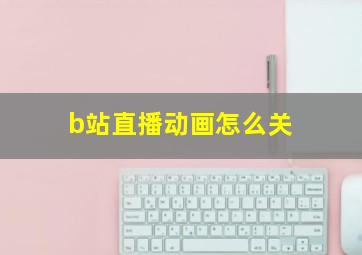 b站直播动画怎么关