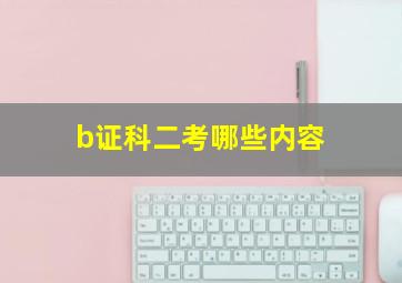 b证科二考哪些内容