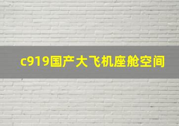 c919国产大飞机座舱空间