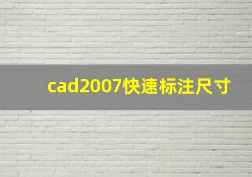 cad2007快速标注尺寸