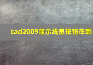 cad2009显示线宽按钮在哪