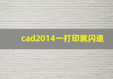 cad2014一打印就闪退