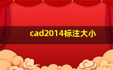 cad2014标注大小