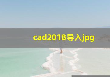 cad2018导入jpg