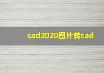 cad2020图片转cad