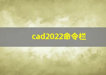 cad2022命令栏