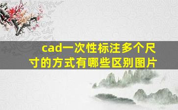 cad一次性标注多个尺寸的方式有哪些区别图片