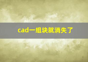 cad一组块就消失了