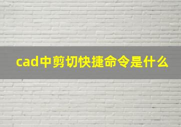 cad中剪切快捷命令是什么