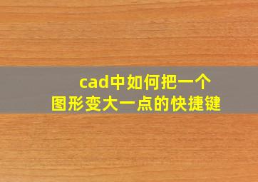 cad中如何把一个图形变大一点的快捷键