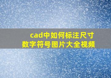 cad中如何标注尺寸数字符号图片大全视频