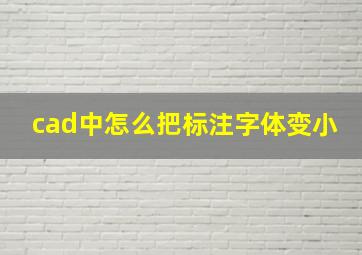 cad中怎么把标注字体变小